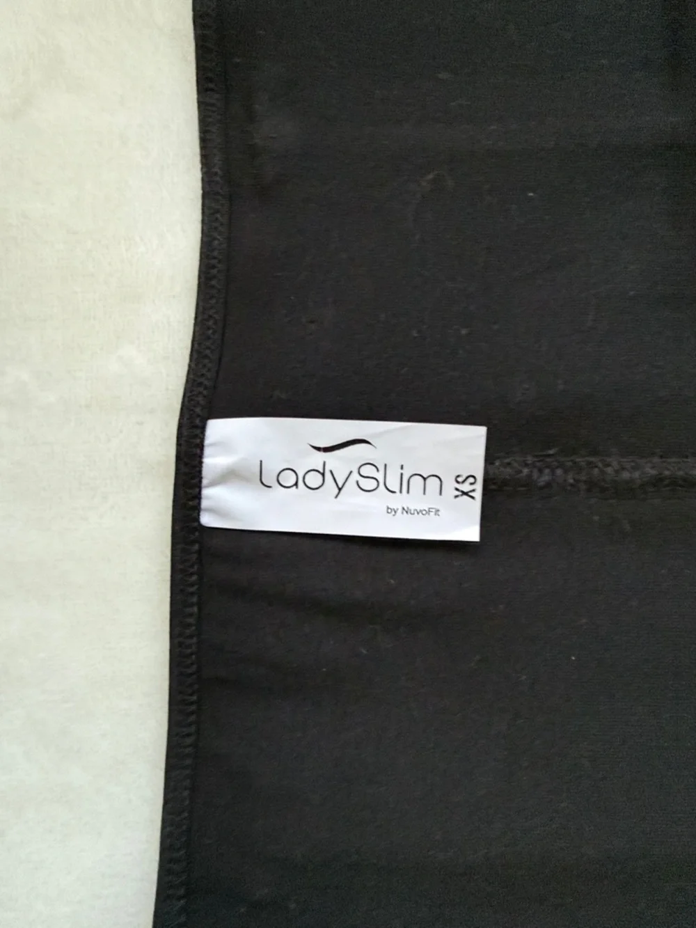 LADY SLIM by NUVOFIT Black Waist Trainer Cincher with Hook Closures SIZE XSMALL